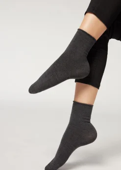 Calcetines en Lana y Algodón Sin Puño