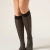 Calcetines Largos Algodón Estampado Espiga