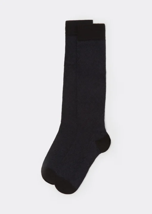 Calcetines Largos Algodón  Microestampados/Lunares