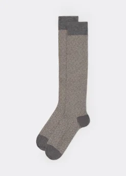 Calcetines Largos Algodón  Microestampados/Lunares