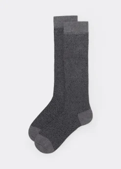 Calcetines Largos Algodón  Microestampados/Lunares