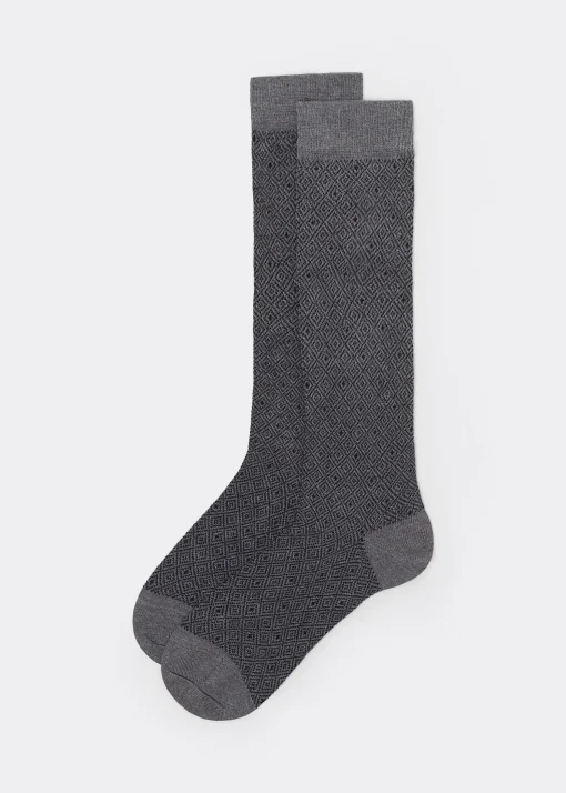 Calcetines Largos Algodón  Microestampados/Lunares