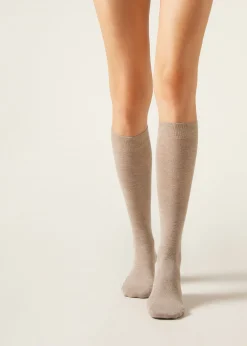 Calcetines Largos Cashmere Con Glitter