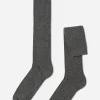 Calcetines Largos Con Canalé De Hombre Con Lana y Cashmere