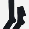 Calcetines Largos Con Canalé  De Hombre Con Lana y Cashmere