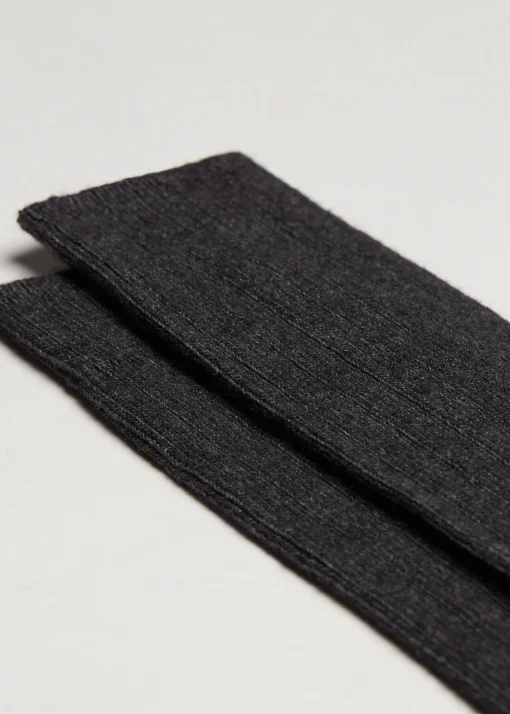 Calcetines Largos Con Canalé De Hombre Con Lana y Cashmere