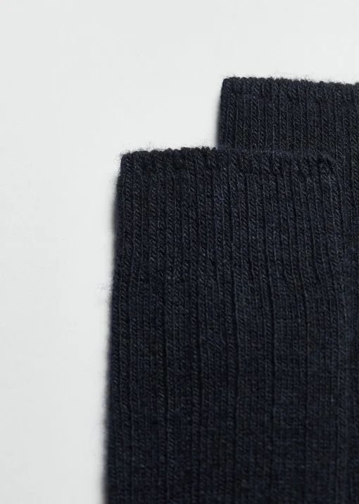 Calcetines Largos Con Canalé  De Hombre Con Lana y Cashmere