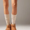 Calcetines Largos De Canalé Con Lana y Cashmere