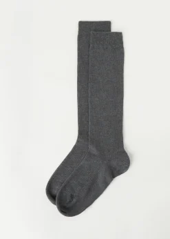 Calcetines Largos de Canalé para Hombre