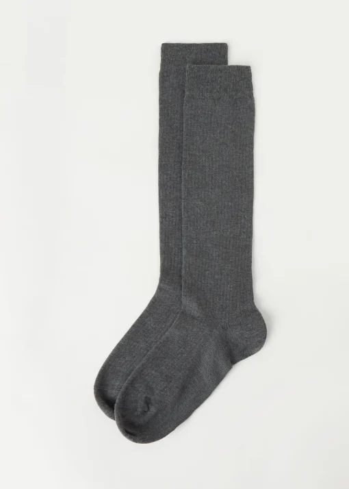 Calcetines Largos de Canalé para Hombre