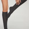 Calcetines Largos De Canalé Con Lana y Cashmere