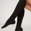 Calcetines Largos De Canalé Con Lana y Cashmere