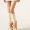 Calcetines Largos De Canalé Con Lana y Cashmere