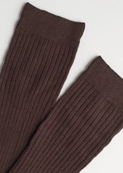 Calcetines Largos De Canalé  Con Cashmere