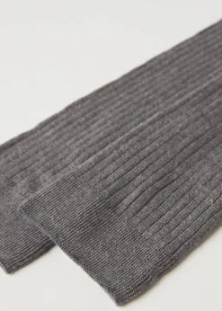Calcetines Largos De Canalé  Con Cashmere