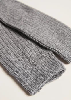 Calcetines Largos De Canalé Con Lana y Cashmere