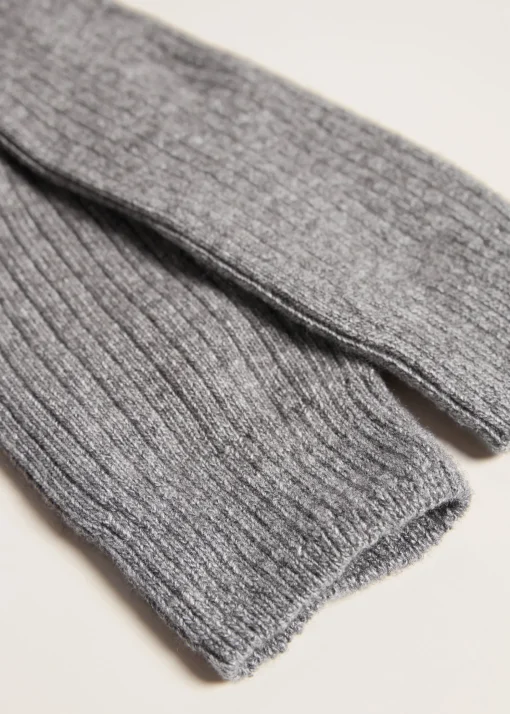 Calcetines Largos De Canalé Con Lana y Cashmere