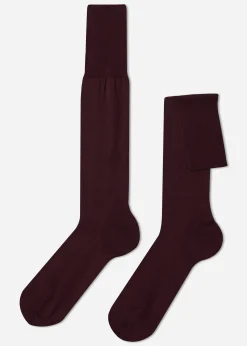 Calcetines Largos de Hombre en Hilo de Escocia