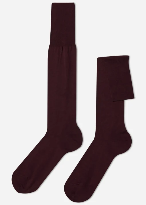 Calcetines Largos de Hombre en Hilo de Escocia