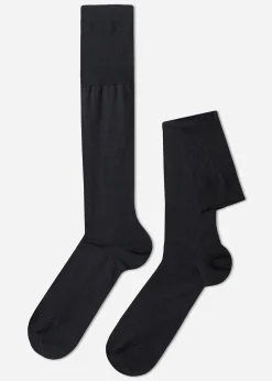 Calcetines Largos de Hombre en Hilo de Escocia