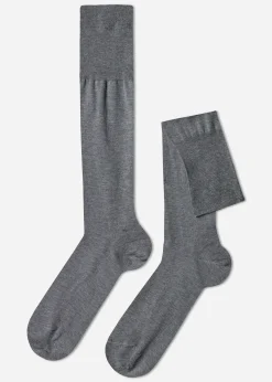 Calcetines Largos de Hombre en Hilo de Escocia
