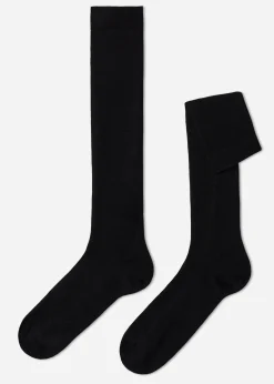 Calcetines Largos de Hombre en Lana y Algodón