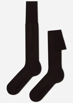 Calcetines Largos de Hombre en Hilo de Escocia
