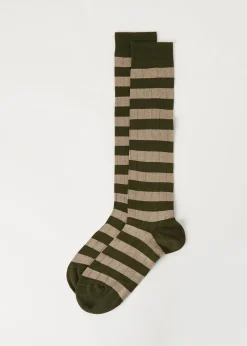 Calcetines Largos de Rayas de Hombre