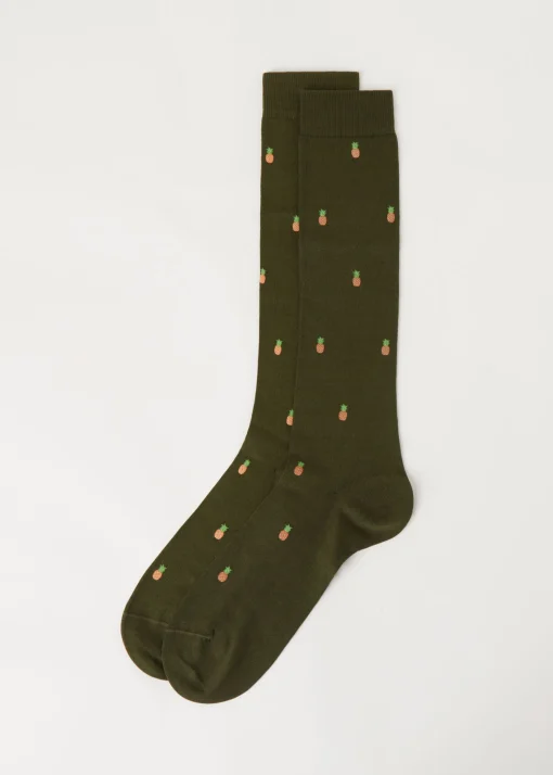 Calcetines Largos Estampado Integral de Hombre
