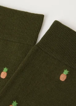 Calcetines Largos Estampado Integral de Hombre