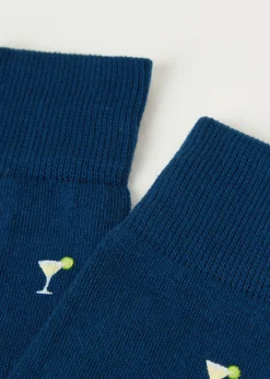 Calcetines Largos Estampado Integral de Hombre
