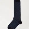 Calcetines Largos Jacquard de Rombos de Hombre