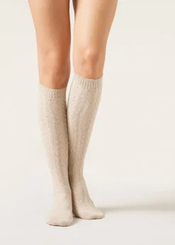 Calcetines Largos Lana Espiga