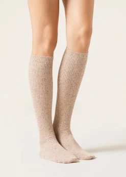 Calcetines Largos Lana Espiga