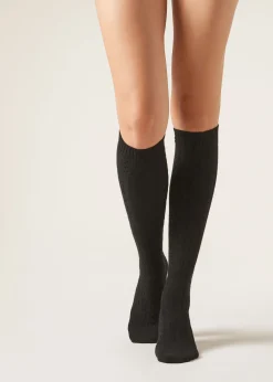 Calcetines Largos Lana Espiga