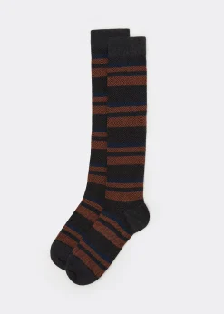 Calcetines Largos Rayas Hombre