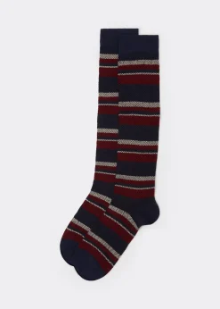 Calcetines Largos Rayas Hombre