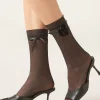Calcetines Lycra De Tul Con Flor
