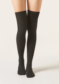 Calcetines Por Encima De La Rodilla Lana Espiga