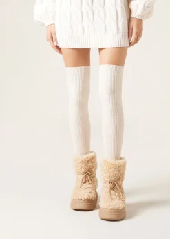 Calcetines Por Encima De La Rodilla Lana Espiga