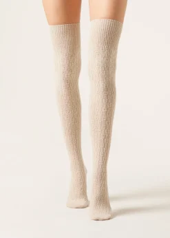 Calcetines Por Encima De La Rodilla Lana Espiga