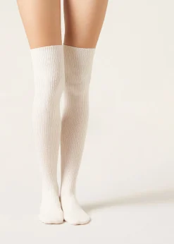 Calcetines Por Encima De La Rodilla Lana Espiga