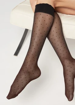 Calcetín Ejecutivo Media Estampado Por La Rodilla