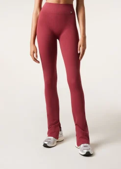 Legging Flare Deportivo Con Abertura Inferior