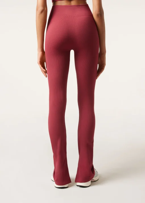 Legging Flare Deportivo Con Abertura Inferior