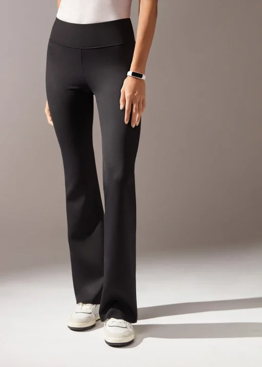 Legging Flare Efecto Tacto Neopreno