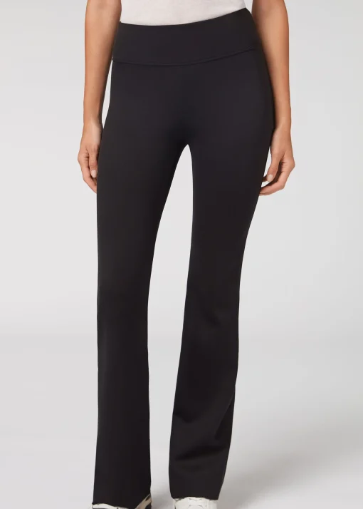 Legging Flare Efecto Tacto Neopreno