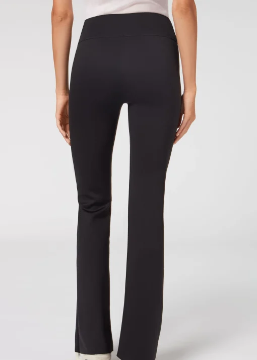 Legging Flare Efecto Tacto Neopreno