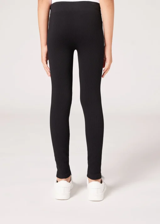 Leggings de Canalé sin Costuras de Niña