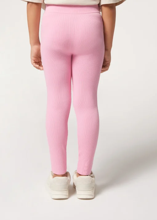 Leggings de Canalé sin Costuras de Niña